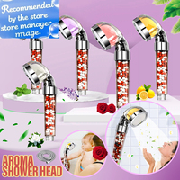 Aroma Shower Head High Pressure Handheld Spa Fragrance Filtration Bathing Shower Head Vitamin C Scent Anion Mineral Beads Filter