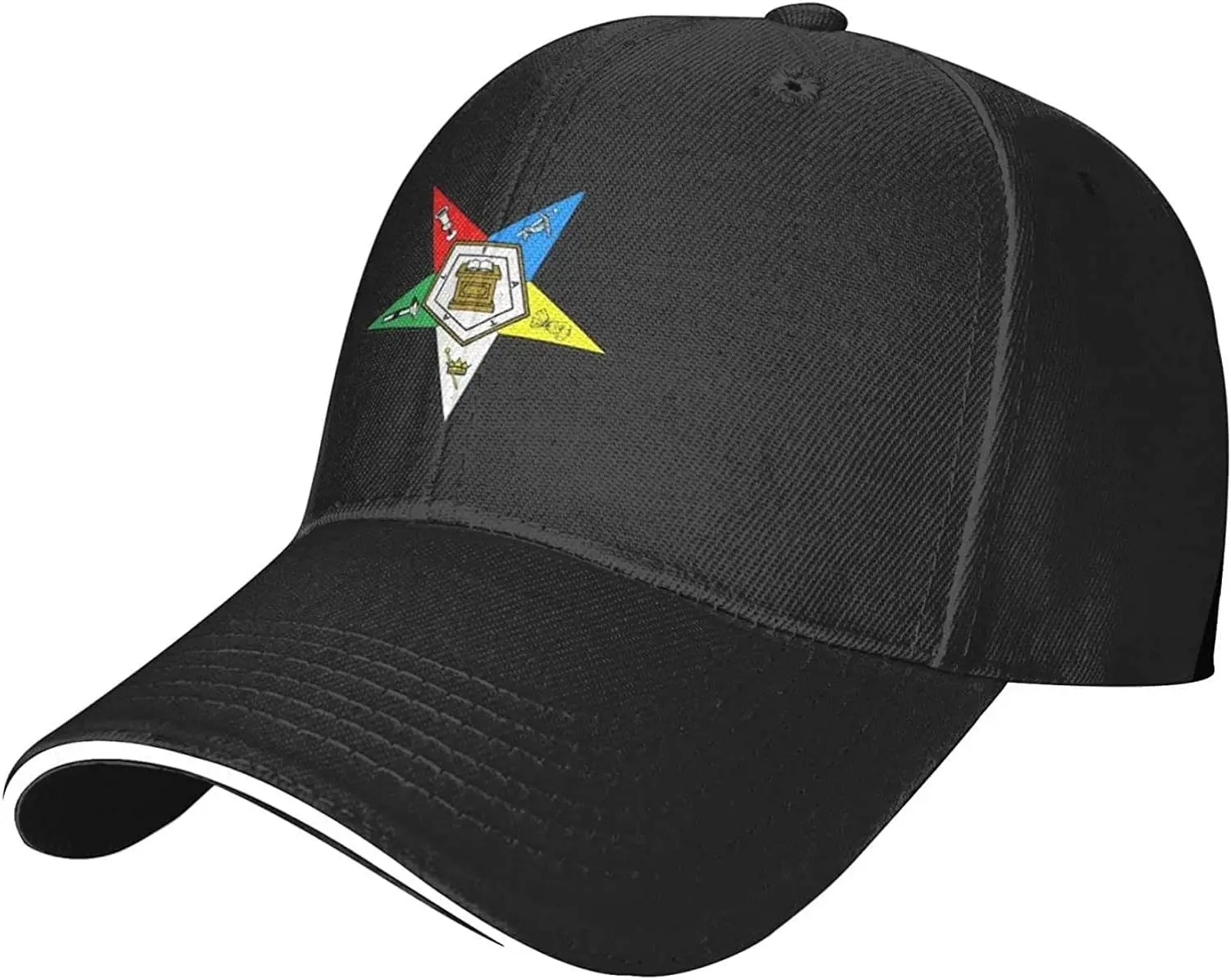 OES Eastern Star Baseball Golf Cap Casquette Outdoor Trucker Hats Adjustable Custom Black