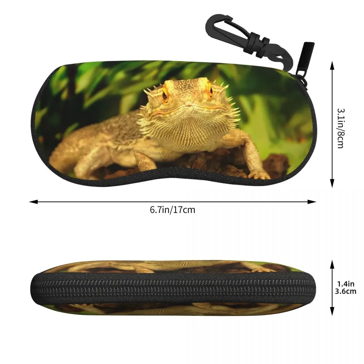 Bearded Dragon Shell Glasses Case Protector Sunglasses Box Women Men Soft Eyeglasses Bag Pouch