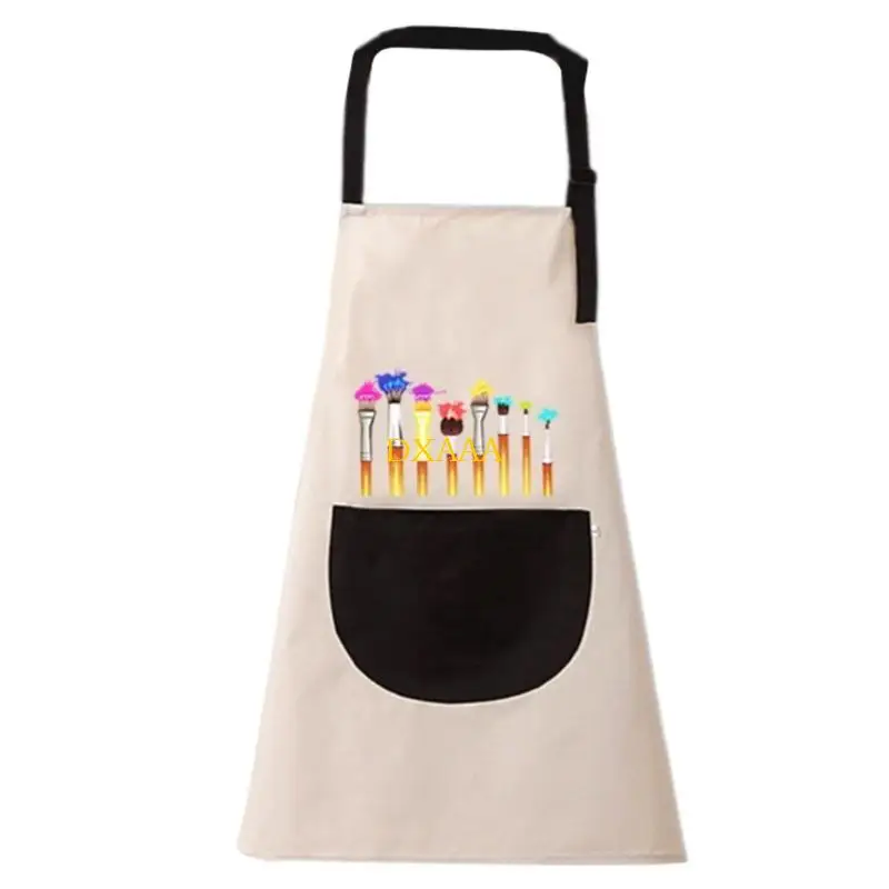 DXAA Childrens Painting Apron with Front Pocket Kid Craft Apron Toddler Cooking Apron - view 4