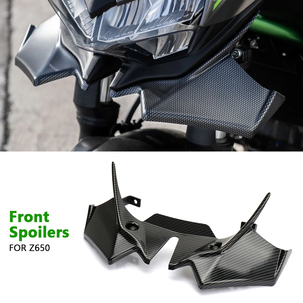 

For Kawasaki Z650 z650 Z 650 2021-2024 Motorcycle Accessories Sport Downforce Naked Front Spoilers Aerodynamic Wing Deflector