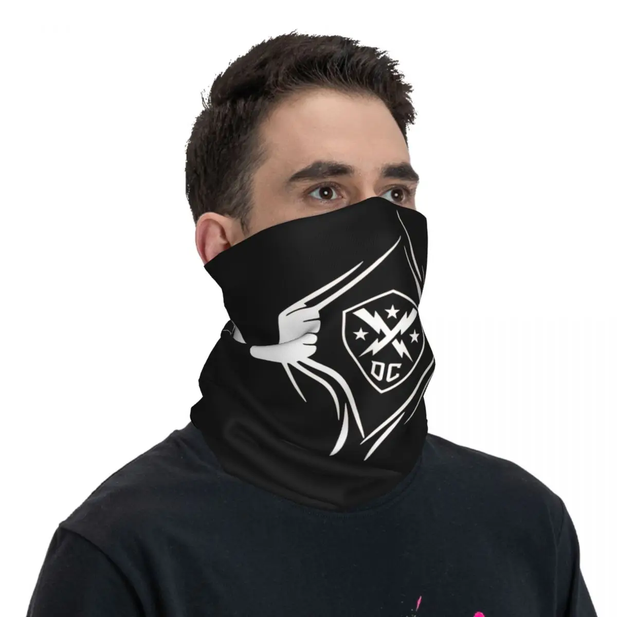 Defenders Motocross Bandana Neck Gaiter Printed Defenders Wrap Scarf Hiking Unisex Adult Washable