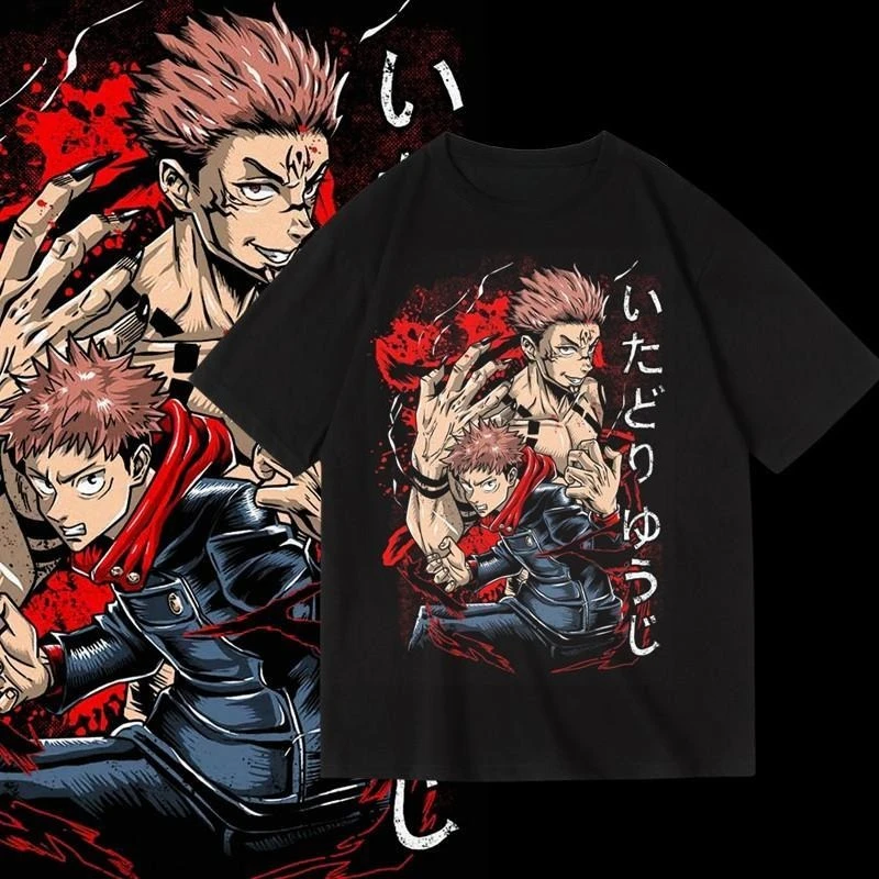 

Jujutsu Kaisen Tiger Stick Hisahito с принтом аниме периферийные устройства с короткими рукавами летняя хлопковая свободная футболка свободная
