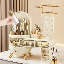 Dustproof Makeup Organizer High-end Dressing Table Cosmetics Storage Box Desktop Jewelry Skincare Product Integrated Organizer