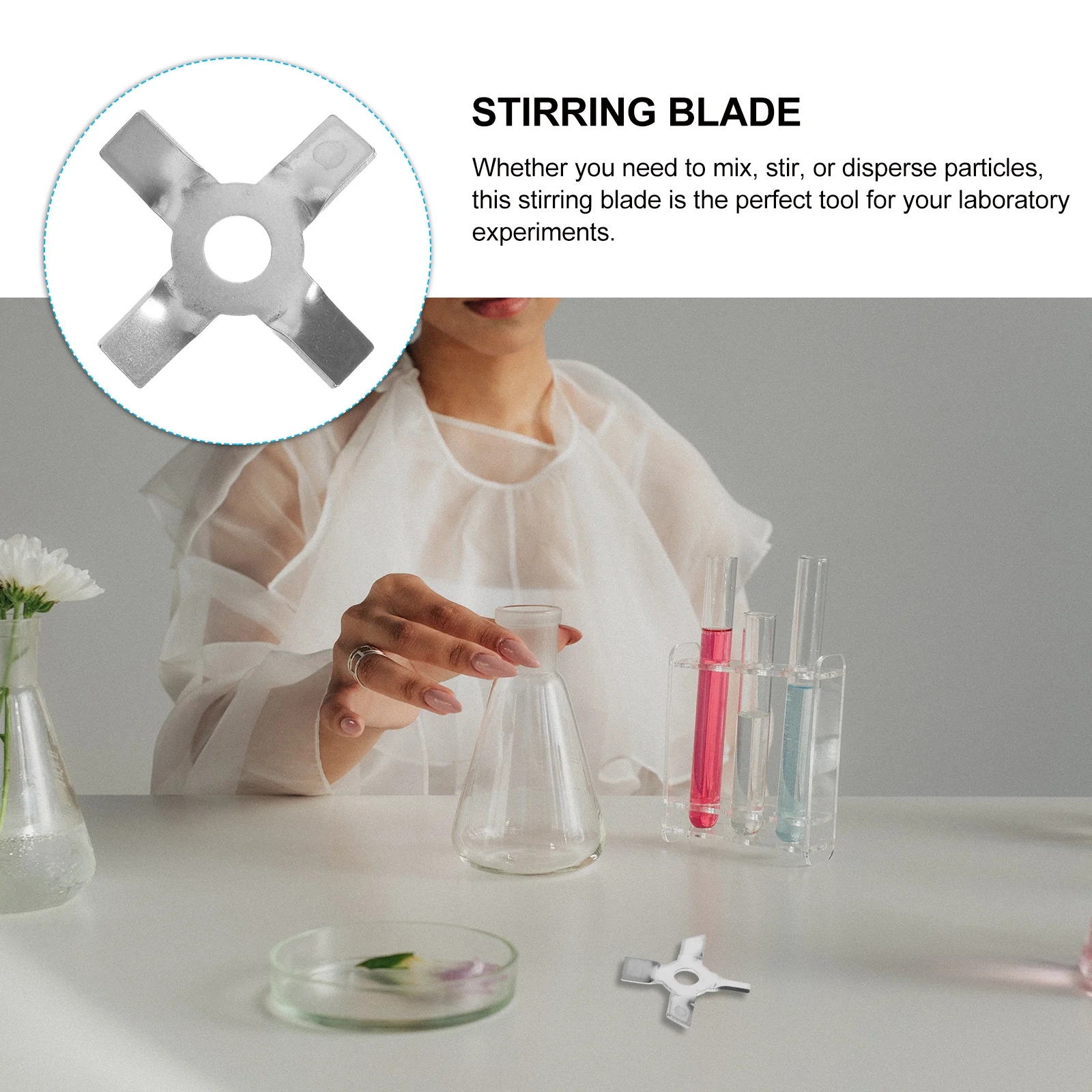 

Stainless Steel Cross Stirring Blade Lab Mixer Paddle For Chemistry Experiment Stirrer Plate Dispersion Blade Metal Mixer Paddle