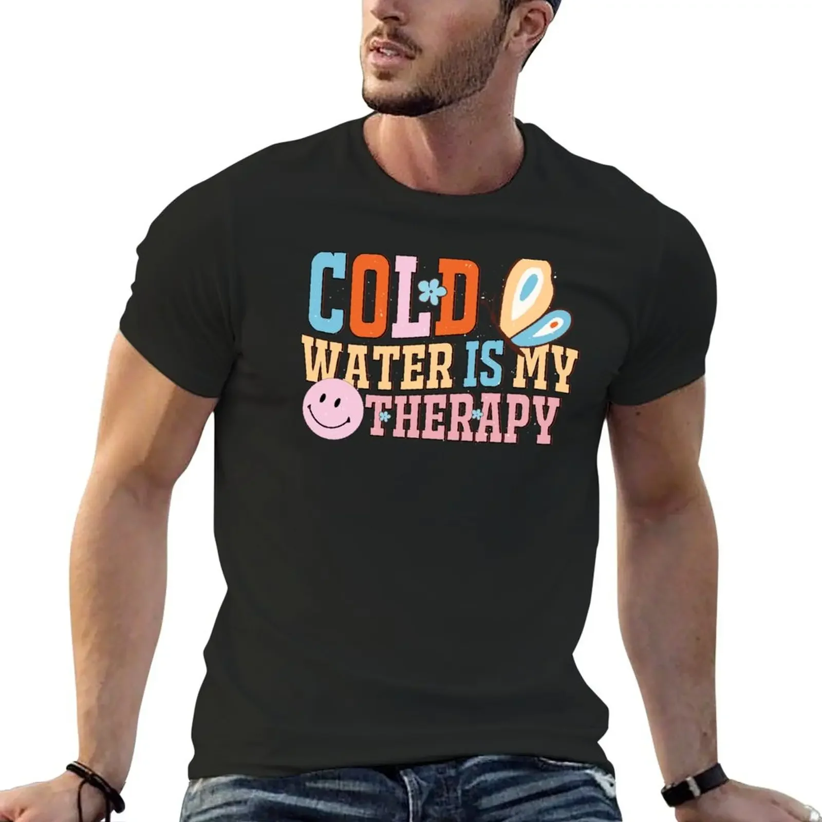 

cold water is my therapy T-Shirt rapper graphic tees sublime tops plus sizes anime shirts men