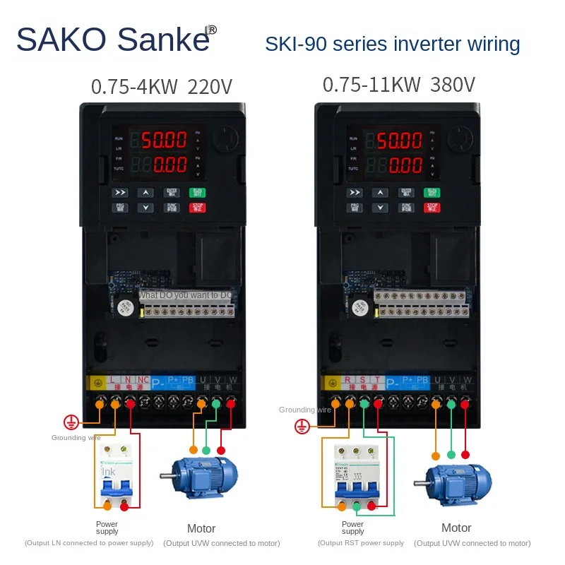 Imagem -04 - Inversor Universal do Vetor Sanke 90 380v0 Trifásico. 75 1.5 2.2 5.5 7. 5kw 11kw 15kw 18. 5kw Monofásico 220v