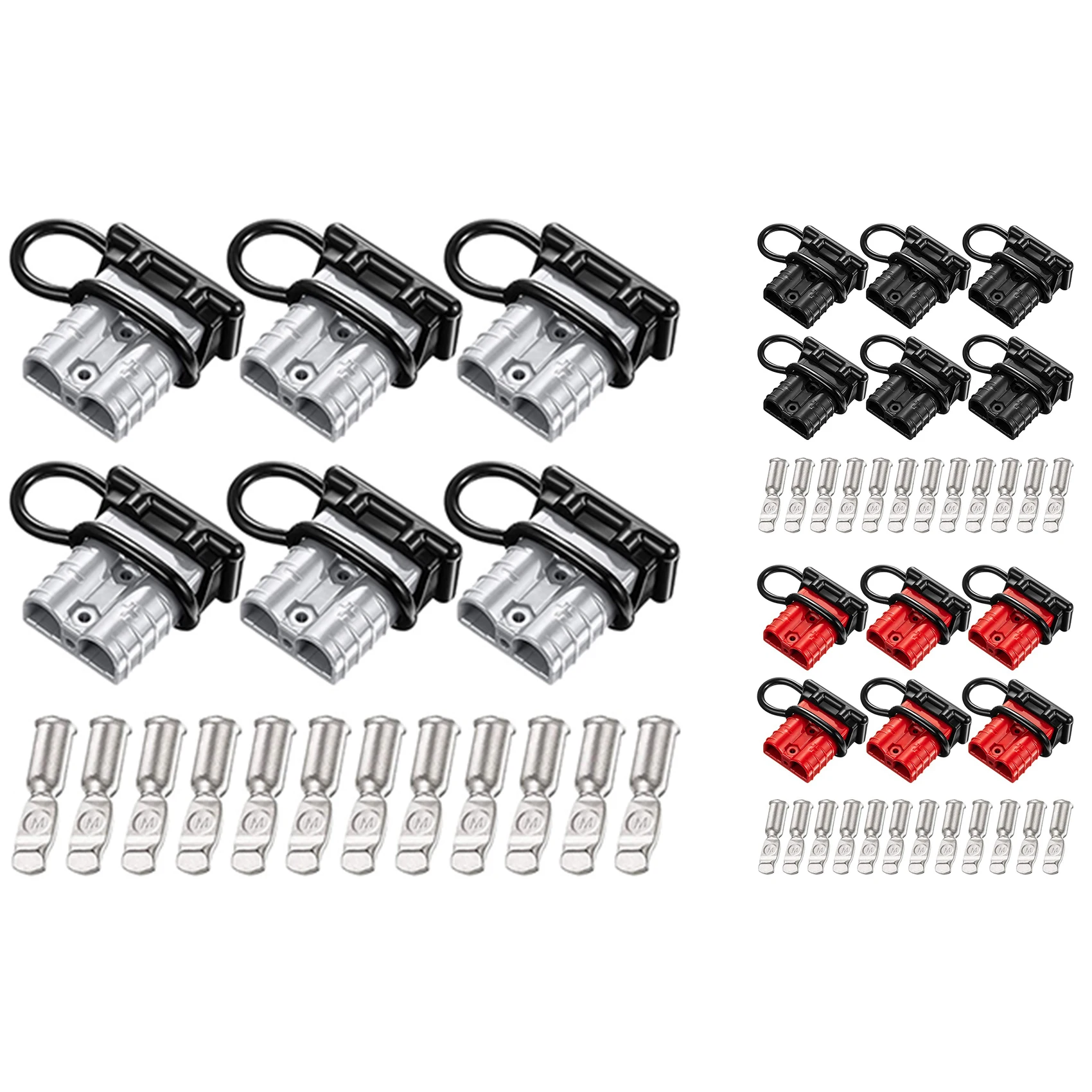 

6 Sets 6-10 Gauge Battery Quick Connector 50A 12-36V Battery Quick Disconnect Wire Harness Plug Kit Battery Quick Plug