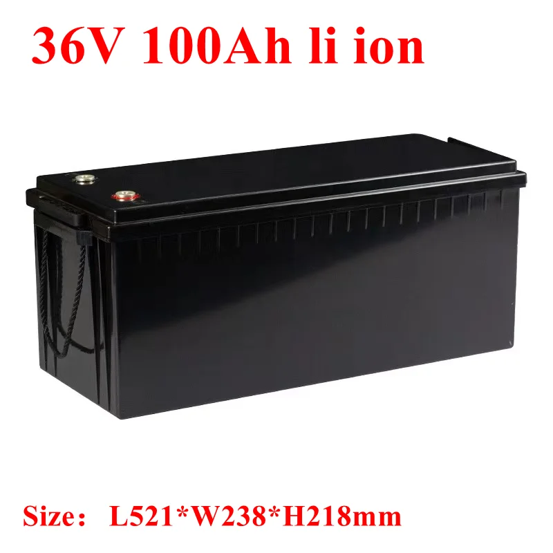 

waterproof 36V 100Ah lithium ion battery 100A BMS li ion for 3500W 2000w inverter scooter bike Solar energy EV +10A charger