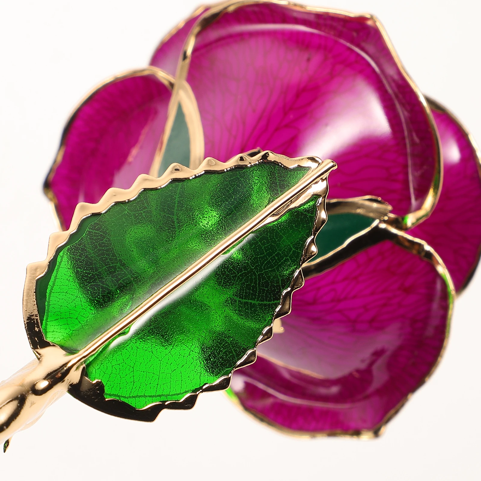 

24K Gold Plated Rose Flower Valentine's Day Gift Artificial Christmas Decoration Jewelry Theme Lasting Love Present for Her
