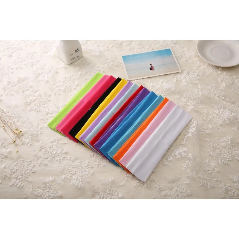 Elastisches Haarband Modische Stirnbänder Einfarbige Gestrickte Sport-Lauf-Fitness-Yoga-Haarbänder Make-up Haaraccessoires für Frauen – Detail 3
