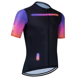 2024 New Summer Men's Bicycle Short Sleeved Sweatshirt, Breathable Outdoor Mountain Bike Riding Suit