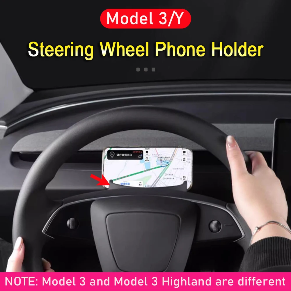 Car Phone Holder Mount for Tesla Model 3 Y Highland 2024 2023 2022 Center Console Glasses Box Storage Organizer Accessories