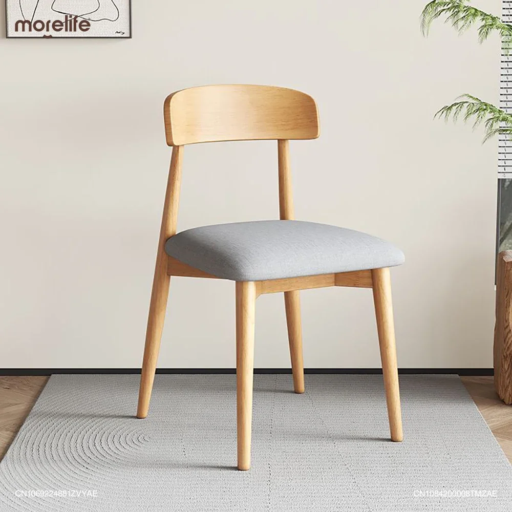 Design Solid Wooden Dining Chair Household Hotel Stools Nordic Style Minimalist Modern Simple Armchair Home Furniture FS-001+