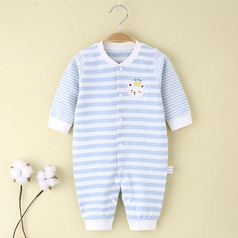 Spring and Autumn Baby Bodysuit Boneless Newborn Clothes Pure Cotton Baby Underwear Pajamas Jumpsuit Creeper