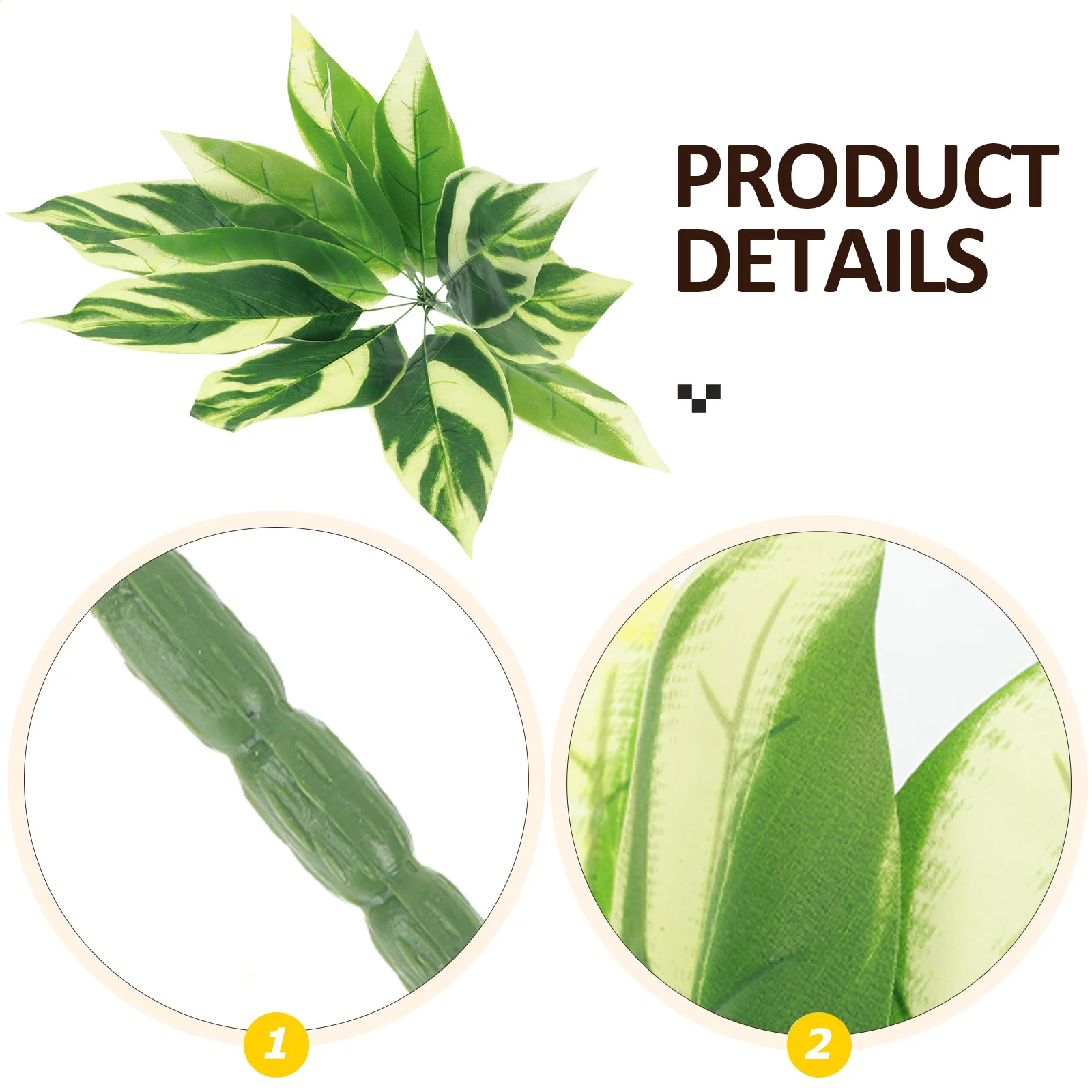 

Faux Greenery Leaf Bundle Artificial Plant Decor Plastic Tropical Office Scene Layout Wedding Banquet Long Lasting