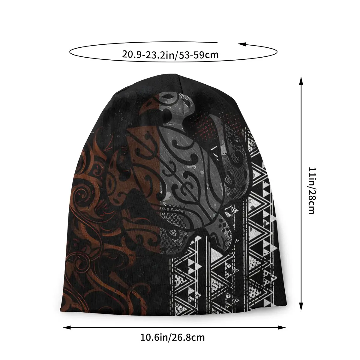 Polynesian Tribal Turtle Grunge Bonnet Homme Fashion Thin Skullies Beanies Caps For Men Women Novelty Hats