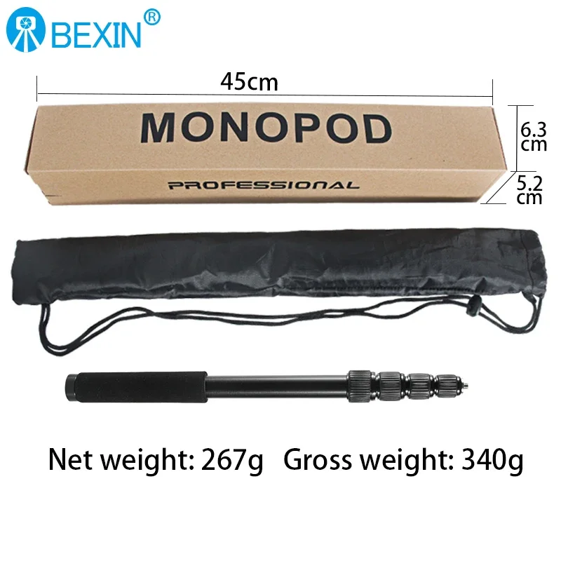 BEXIN-Vara de selfie invisível de liga de alumínio, tripé ultraleve, pólo de extensão para câmera, DSLR, iPhone, Huawei, 1,5 m