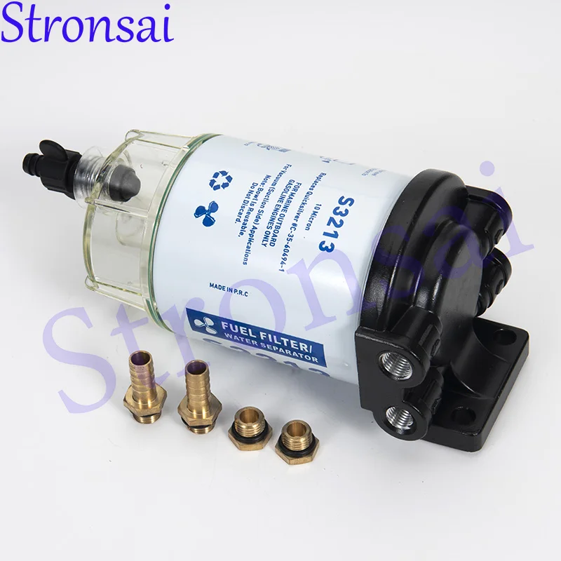 

S3213 Фильтр сепаратора топливной воды в сборе, совместимый с подвесным мотором Mercury Yamaha Racor Sierra Engine Boat 10-микронный