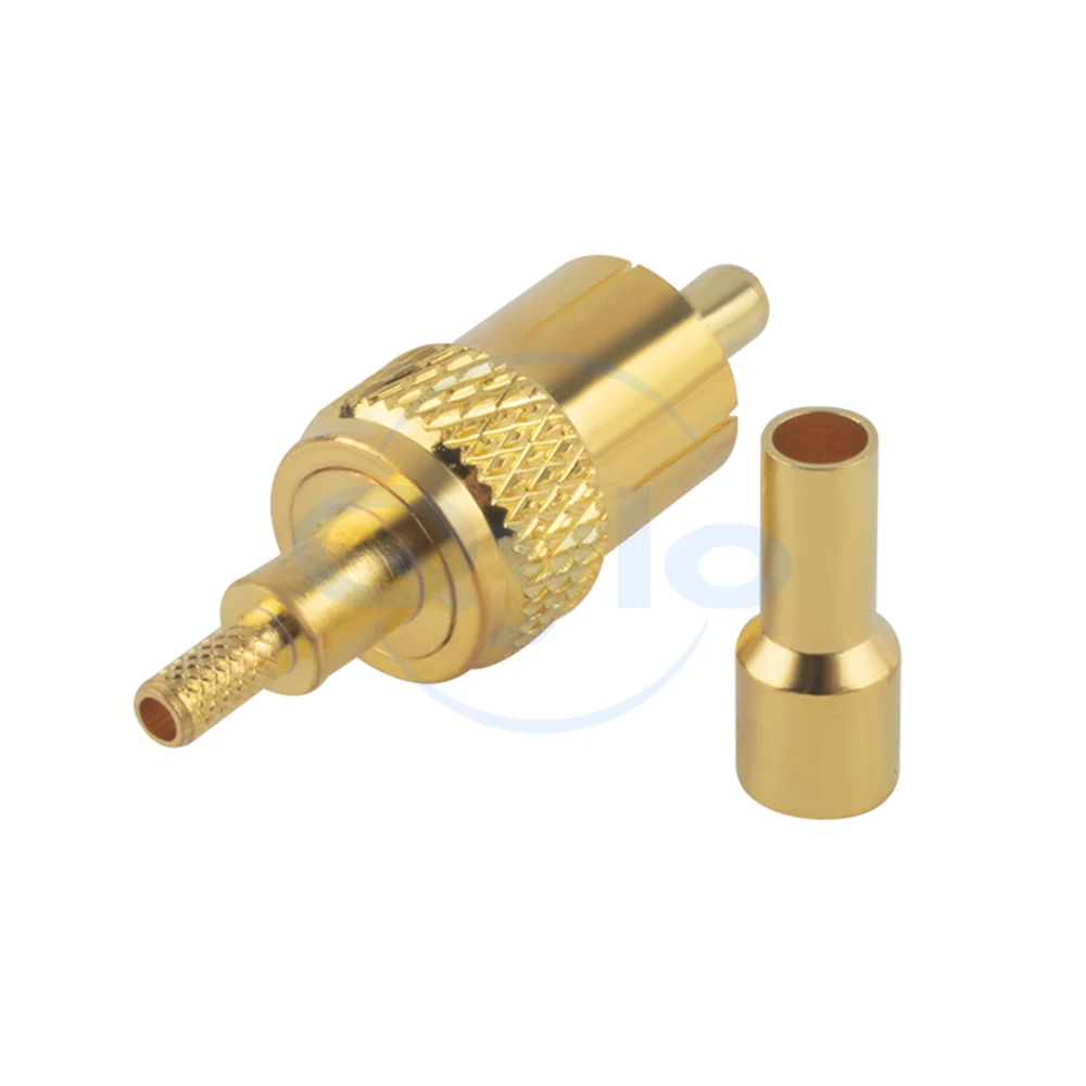 RCA-J-1.5 Open-Window Solid Copper Gold-Plated RCA/AV Audio Plug for Soldering RG316 and RG174 Cables (1 pcs)