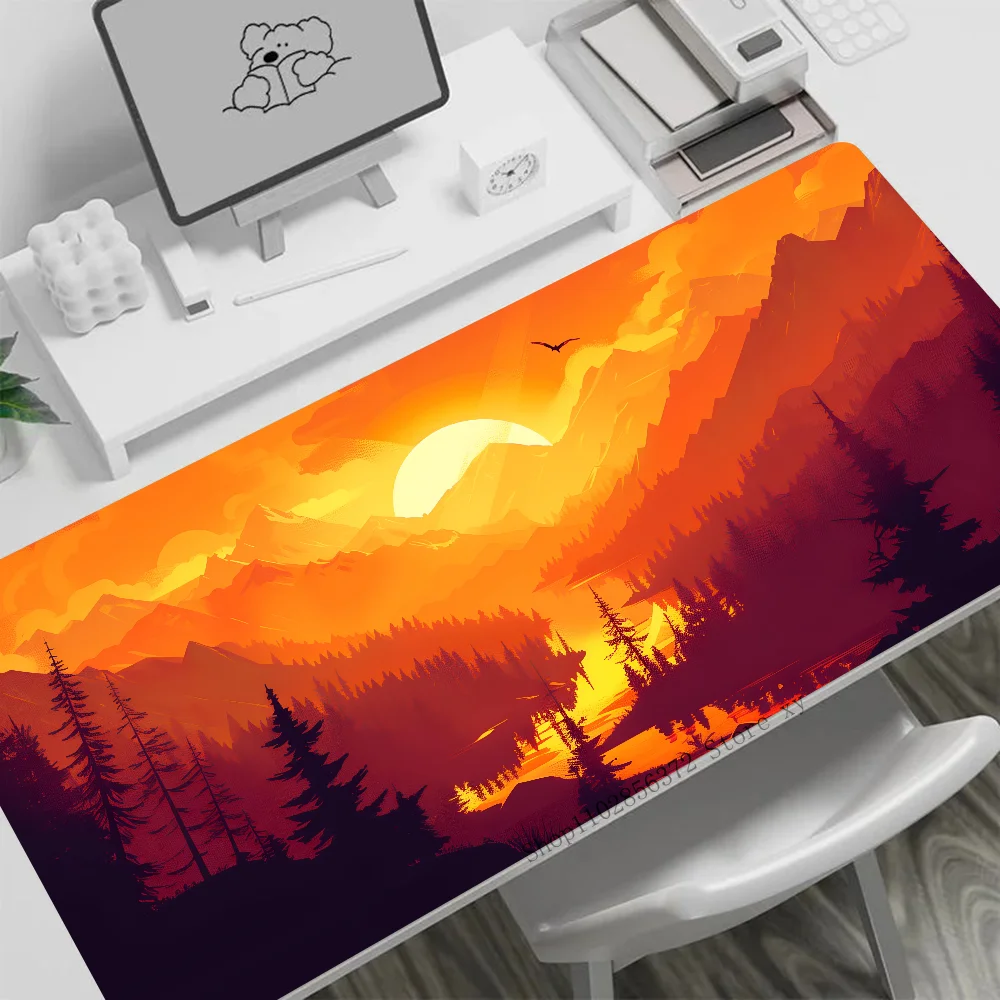 Game F-Firewatch Forest Mousepad Large Gaming Mouse Pad LockEdge Thickened Computer Keyboard Table Desk Mat