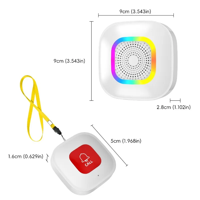 【EXCLUSIVE】SOS Pager For Hospitals, Nursing Homes, Schools Wireless Emergency Call Button System For Elderly