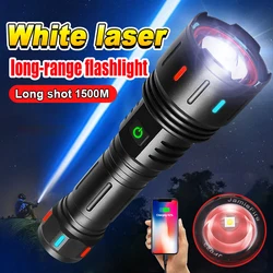 Newest White Laser Super Powerful Flashlight 6800LM Rechargeable Torch Light XHP90.2 High Power LED Flashlight Tactical Lantern