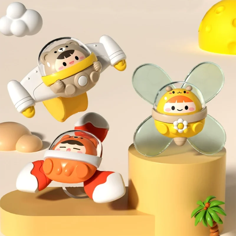 

Детская развивающая игрушка для купания с героями мультфильмов — жевательный вращающийся браслет с гироскопом для координации рук и глаз