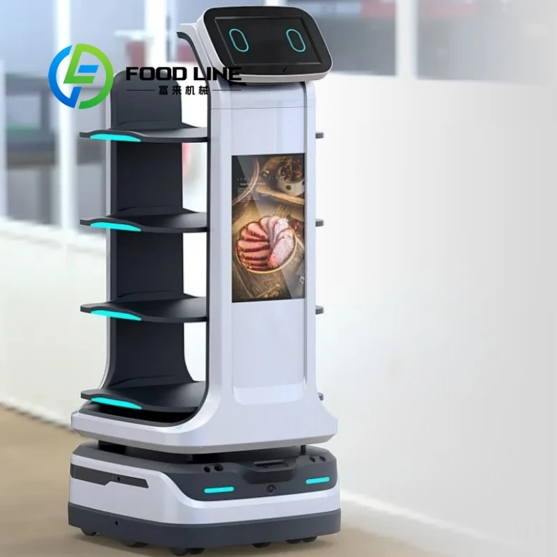 High Quality Automatic Robot Waiter Delivery Robot Automatic Driving Hotel Restaurant Coffee Shop Intelligent Service Robot