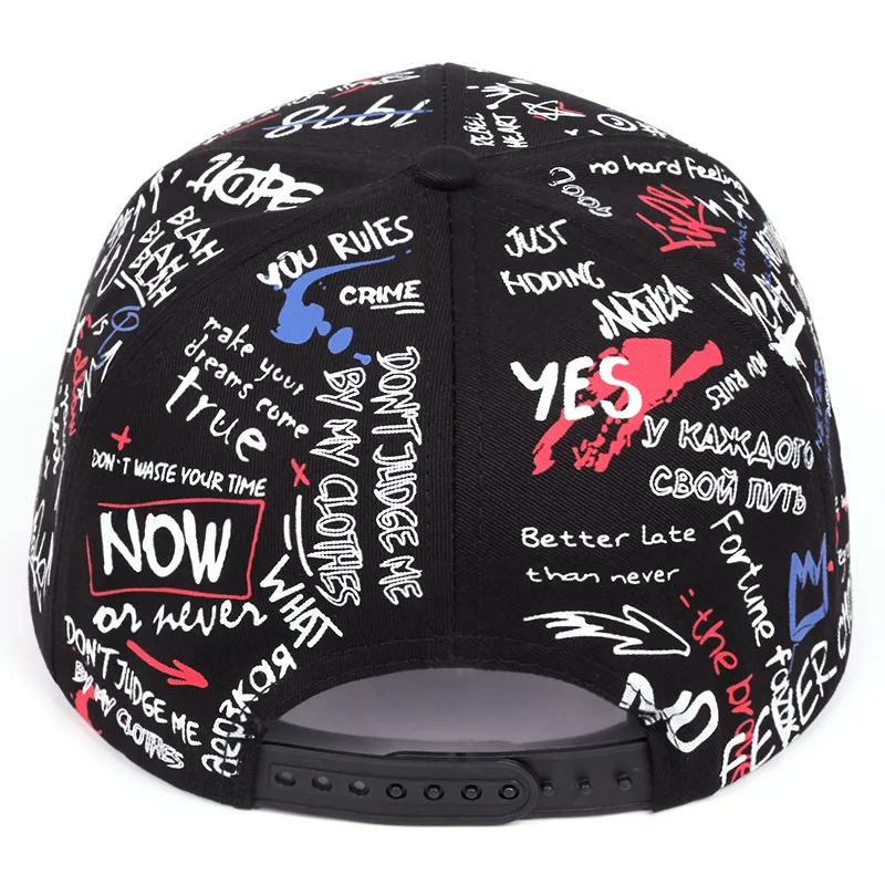 1 Stück Unisex Graffiti-Druck Baseballkappen für Männer, Sommer Outdoor Sonnenschutzhüte Hip-Hop Damen Sommerkappen Verstellbare Freizeithüte – Detail 4