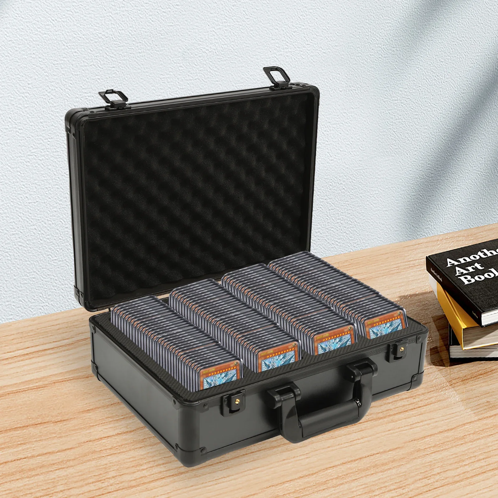 

Secure Coin Slab Storage Case 4 Compartments Lockable Aluminum Alloy Box for Graded Coin Collection