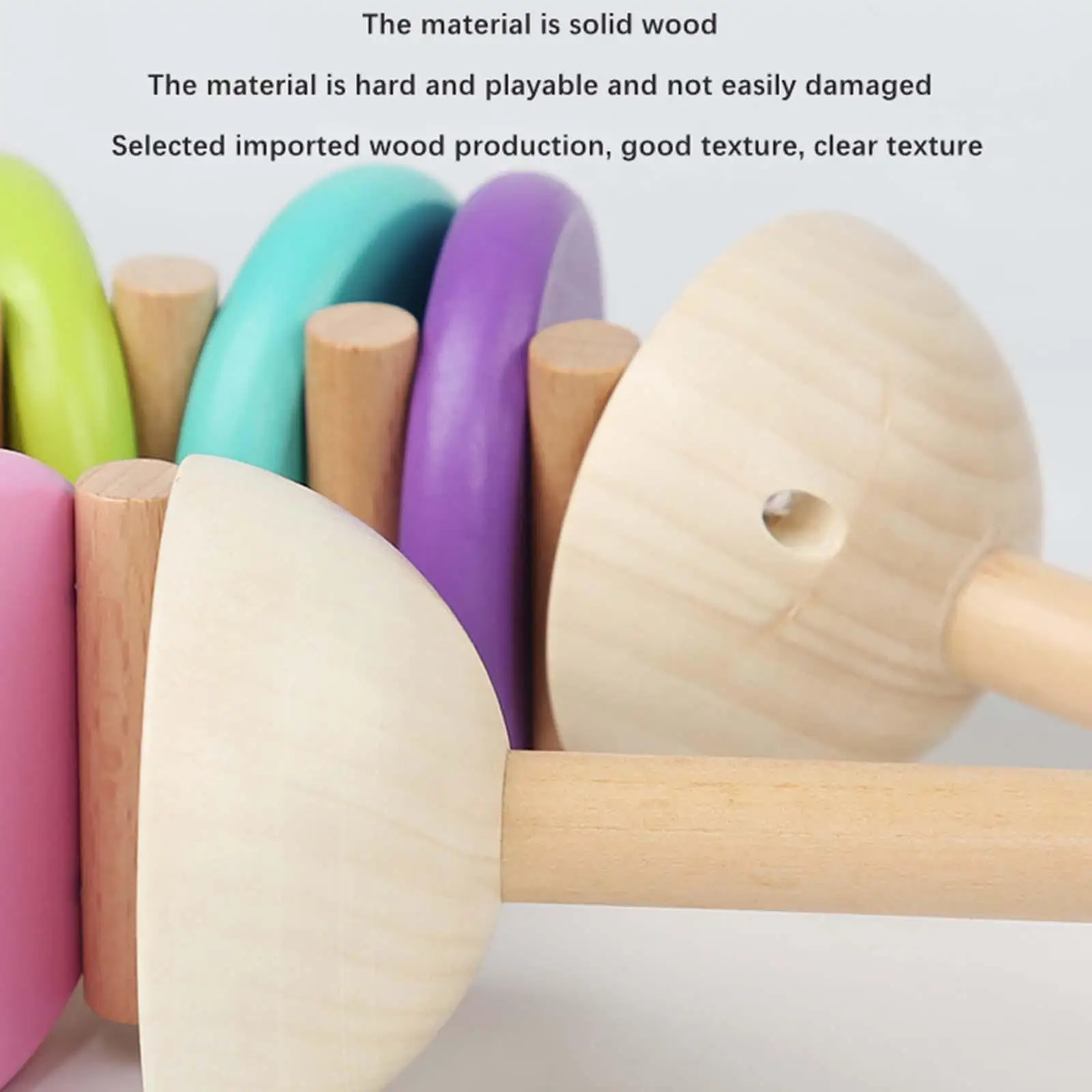 

Wooden Castanets Rhythm Toy Music Enlightenment Early Learning Montessori Toys Hand Clappers for Easter Kindergarten Holiday