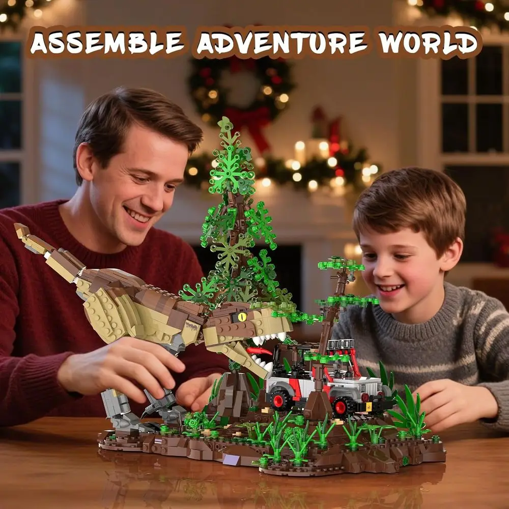 Set da costruzione di dinosauri Jurassic World: kit avventuroso T-Rex, giocattolo STEM da 1555 pezzi per bambini e adulti dai 8 ai 12 anni
