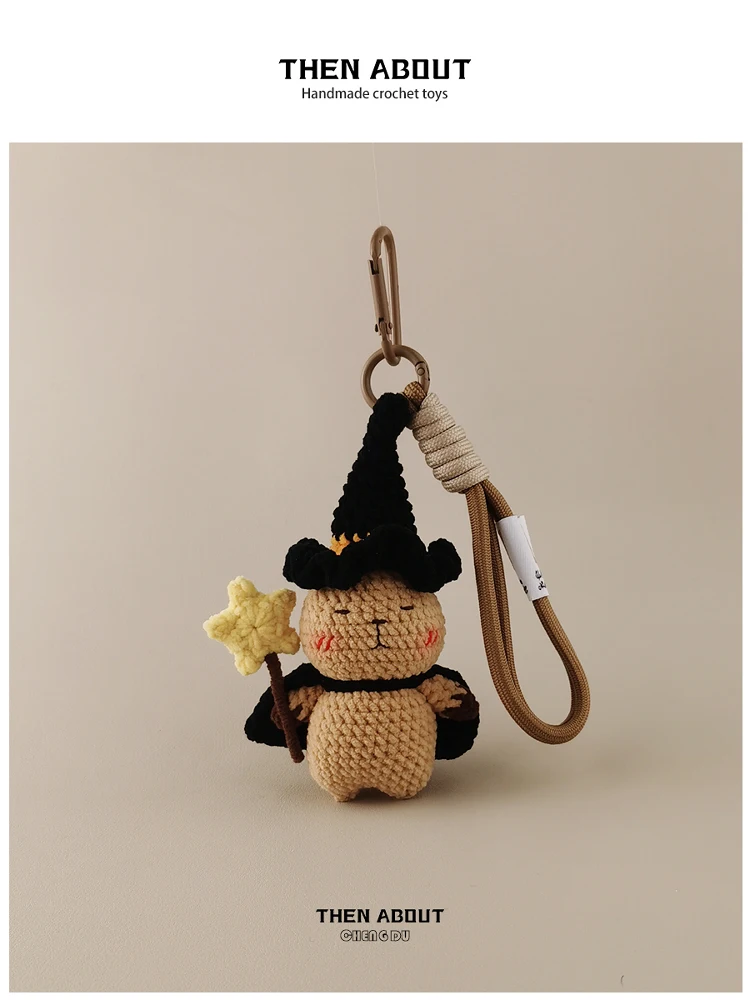 Capybara Doll Witch Bag Charm Keychain Pendant High-End Feeling Gift Fashionable Bag Accessory from China without Brand