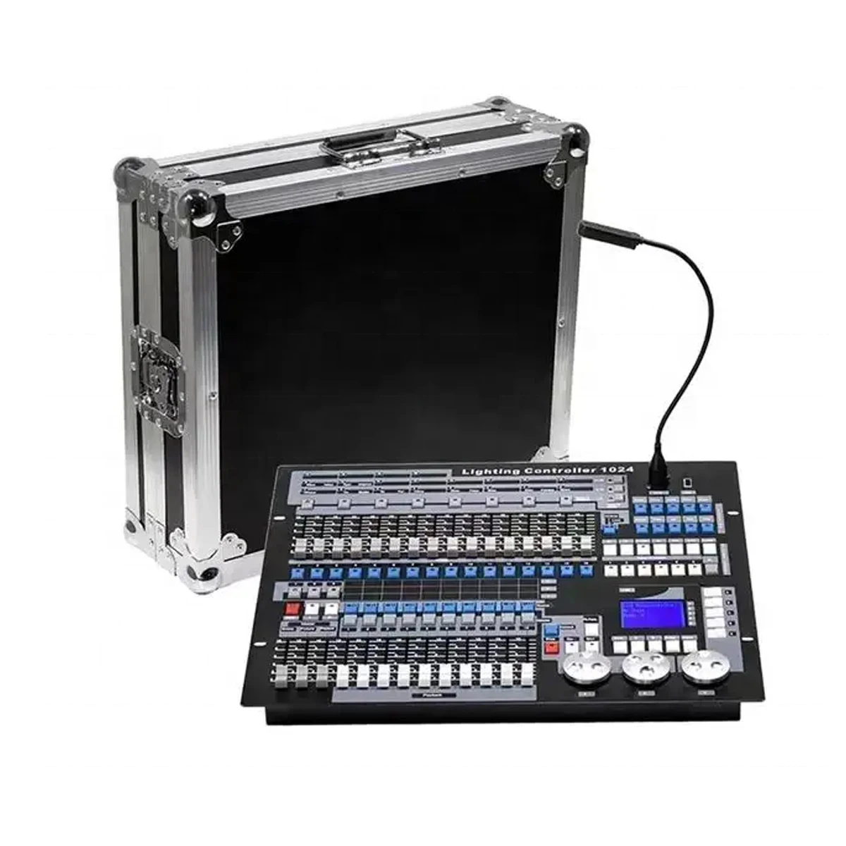 LED Lights 1024 DMX Console With Flight Case DJ DMX512 Controller for Moving Head Light Par Light Stage Beam Light Equipment