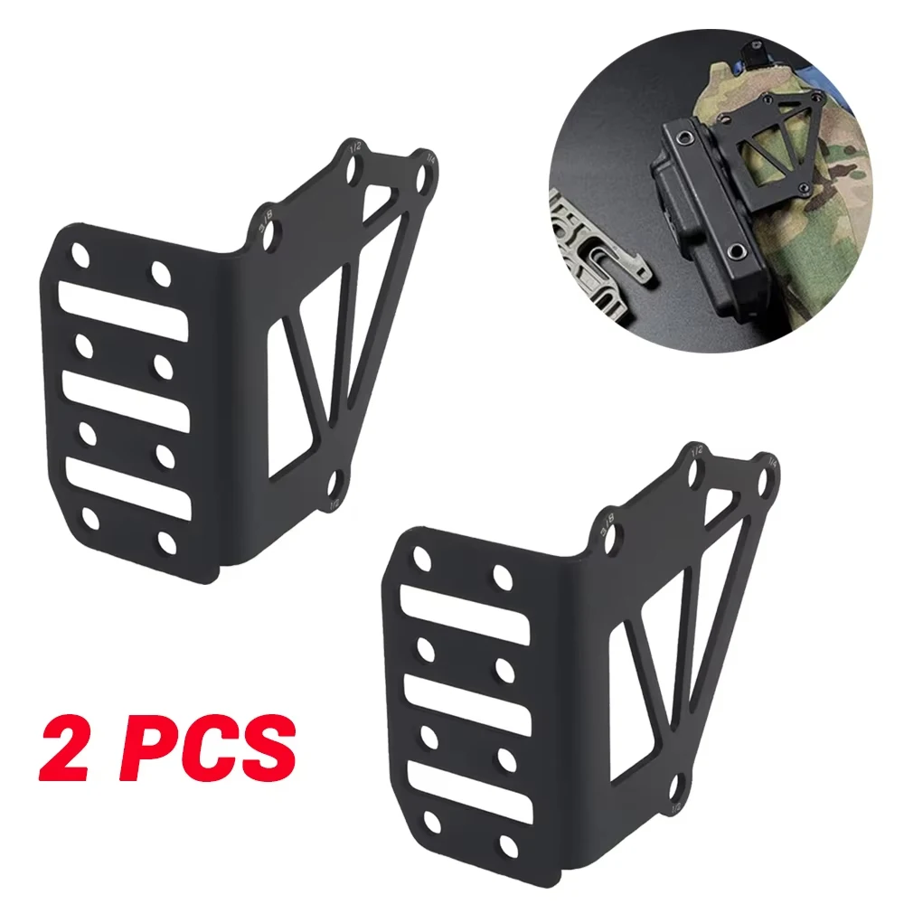 2pcs Holster Adapter Platform Stainless Steel Holster Platform Quick Locking System Extension Plate for Outdoor Camping Hunting