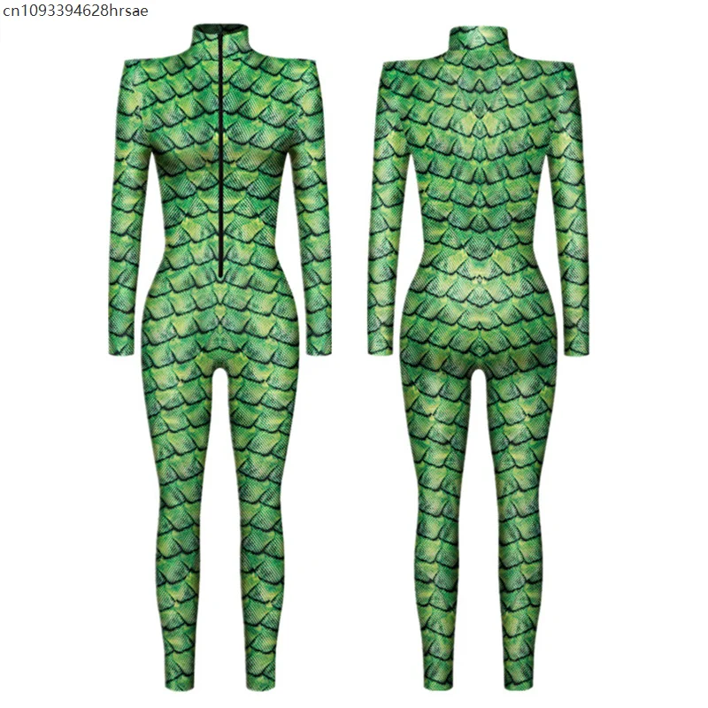 

2025 Animal Scales Peacock Feather Pattern 3D Printed Cosplay Costume Sexy Jumpsuit Bodysuit Carnival Party Perfermence Suit