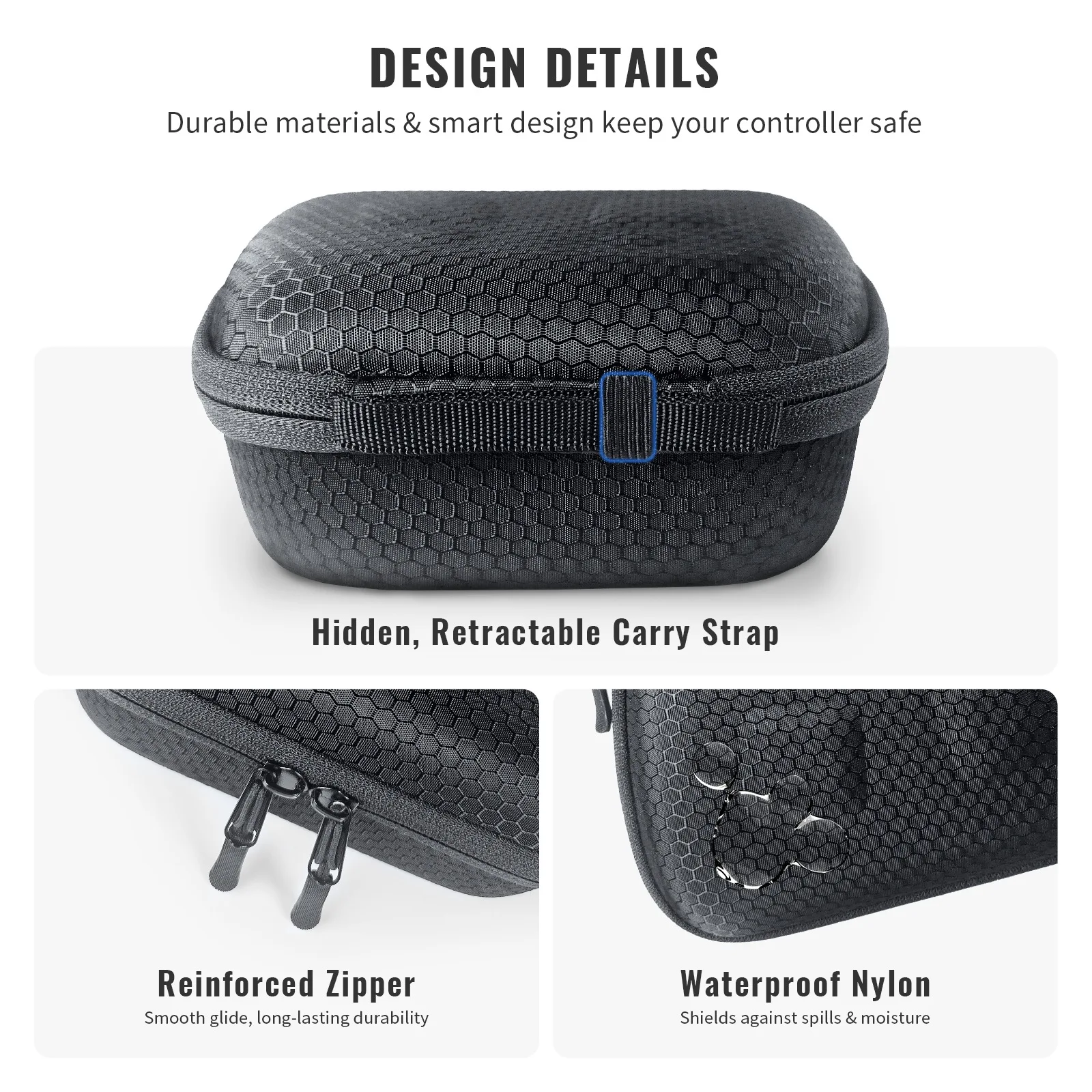 Universal Protective Controller Travel Carrying Case Compatible with Steam Controller 2026 for Xbox/PS/Switch 2 Pro Controller view 4