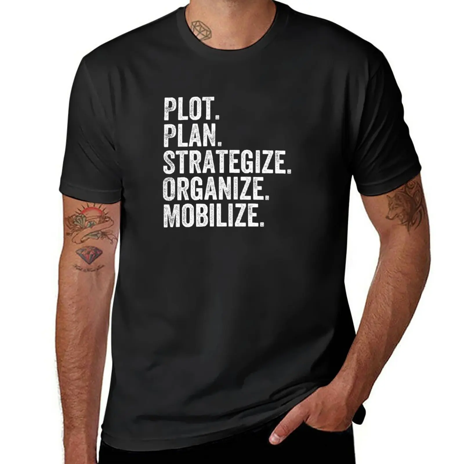 Plot Plan Strategize Organize Mobilize - Killer Mike Quote T-Shirt sweat animal prinfor boys mens t shirts pack