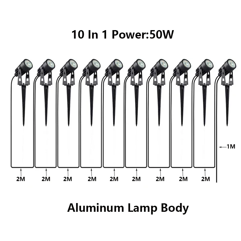 4/6/8/10 Pack Led Garden Light Lawn Light Ip65 Garden Decoration DC24V To 110V220V 40W20W Landscape Light Spotligh