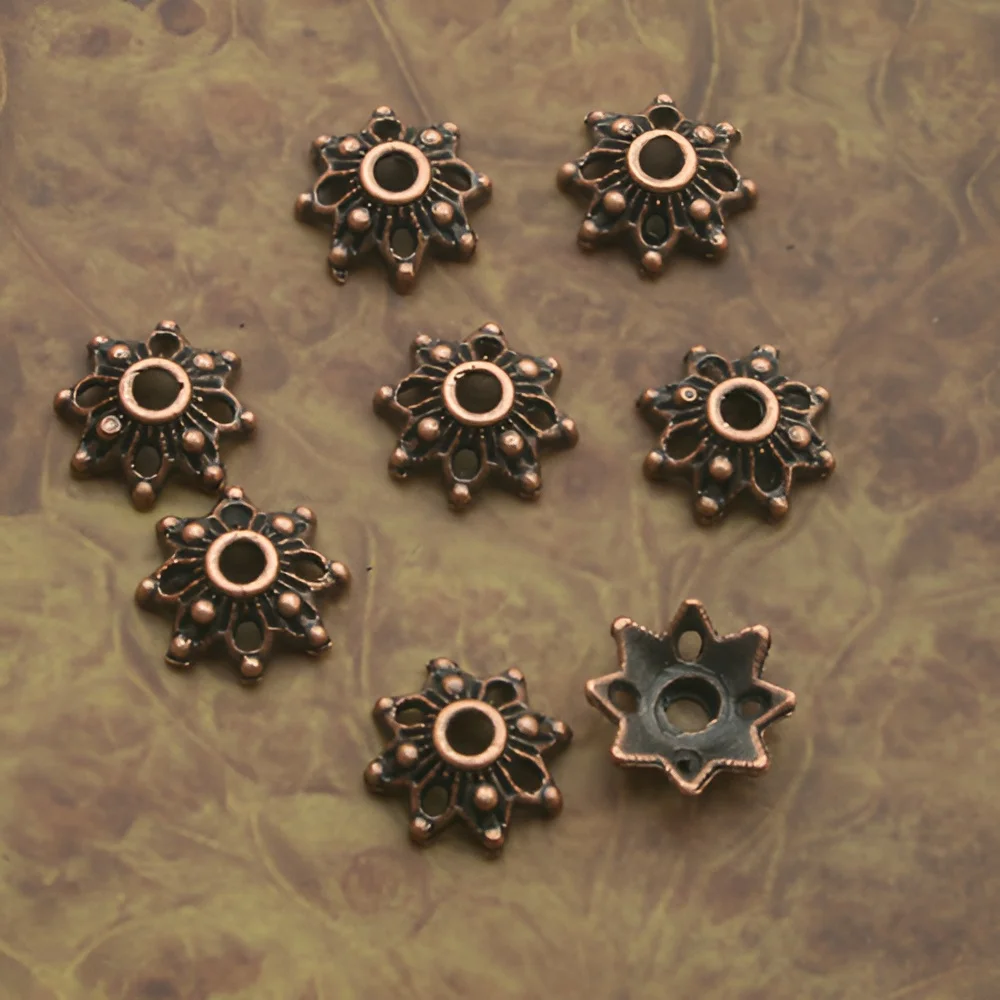 

80pcs 8mm;hole,1mm flower bead cap findings X0214