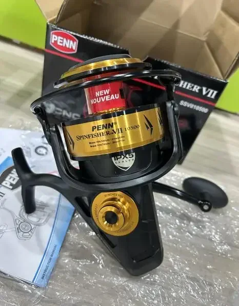 2024 New PENN Spinfisher Ⅶ SSⅦ 2500-10500 Metal Body Sea Saltwater IPX5 Sealed Design Spinning Fishing Reel for Deep Sea Tuna