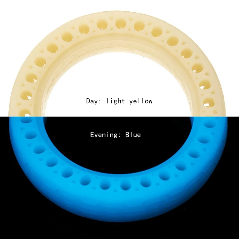 8.5-Inch Fluorescent Tire Honeycomb Rubber Solid Luminous Tire Tubeless Tyre For Mijia M365 Electric Scooter Blue Light