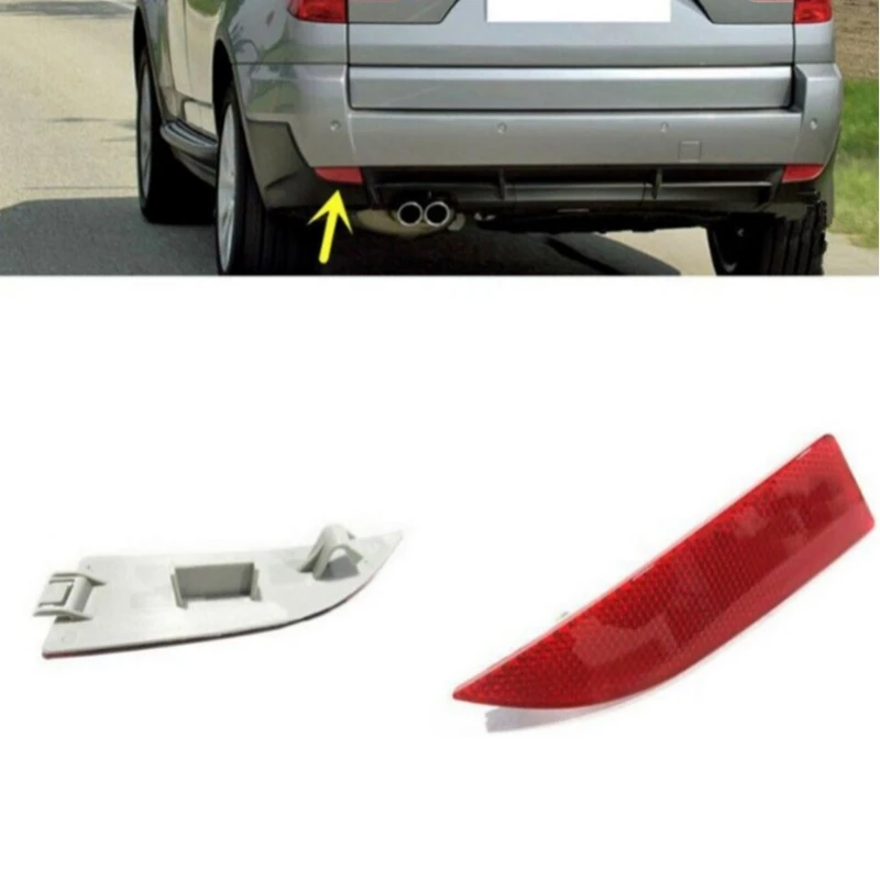 Car Rear Bumper Reflector Side Lights Reflective Warning Strips 63147162217 63147162218 For BMW 3 Series E83 2007-2010