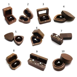 Unique Engagement Ring Box for Proposal Slim Pocket Size Wooden Lighter Ring Box for Men Women