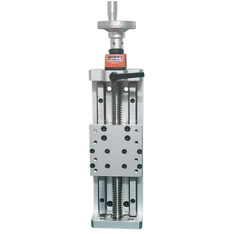XY Axis Slide Module T Type Screw Tr1804 Lifting Platform Self Locking Hand Cranked Micro Precision Linear Guide