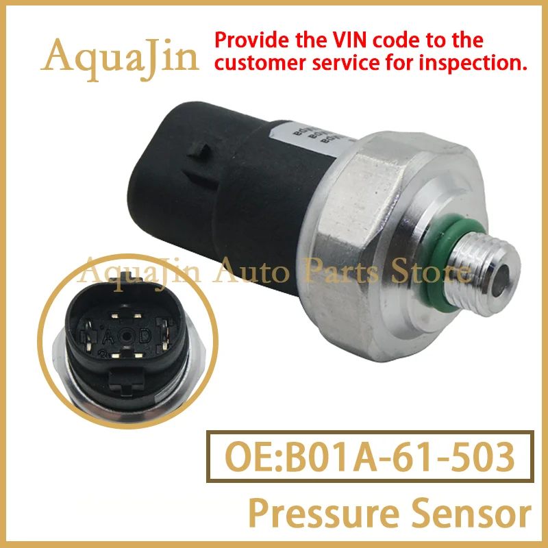 B01A-61-503 A/C Air Conditioning Pressure Sensor For Mazda 2 2011~2014 3 5 6 2003~2008 CX-7 1.5L 1.6L 2.0L 2.3L Car OE B01A61503