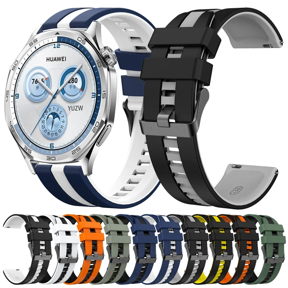 

20 силиконовых ремешков 22 мм для часов Huawei Watch 4/GT5/4/3/2 Pro 46 42 мм Amazfit GTR4/GTS4 Samsung Galaxy Watch 4/5/6/7 ремешок для часов