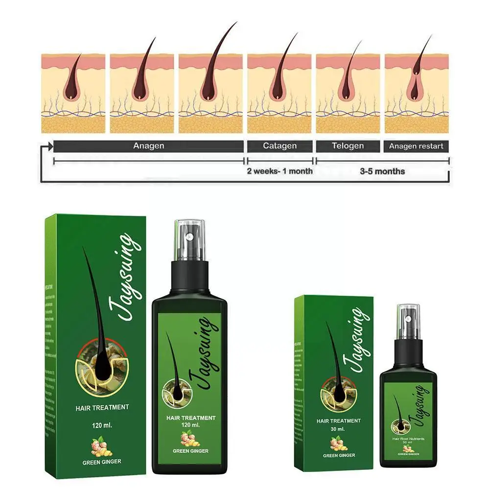 120ml Serum Ginger Extract Anti Hair Loss Hair Dry Fast Thinning Repair Growth Treatment Hair Products Spray Pr I4F1