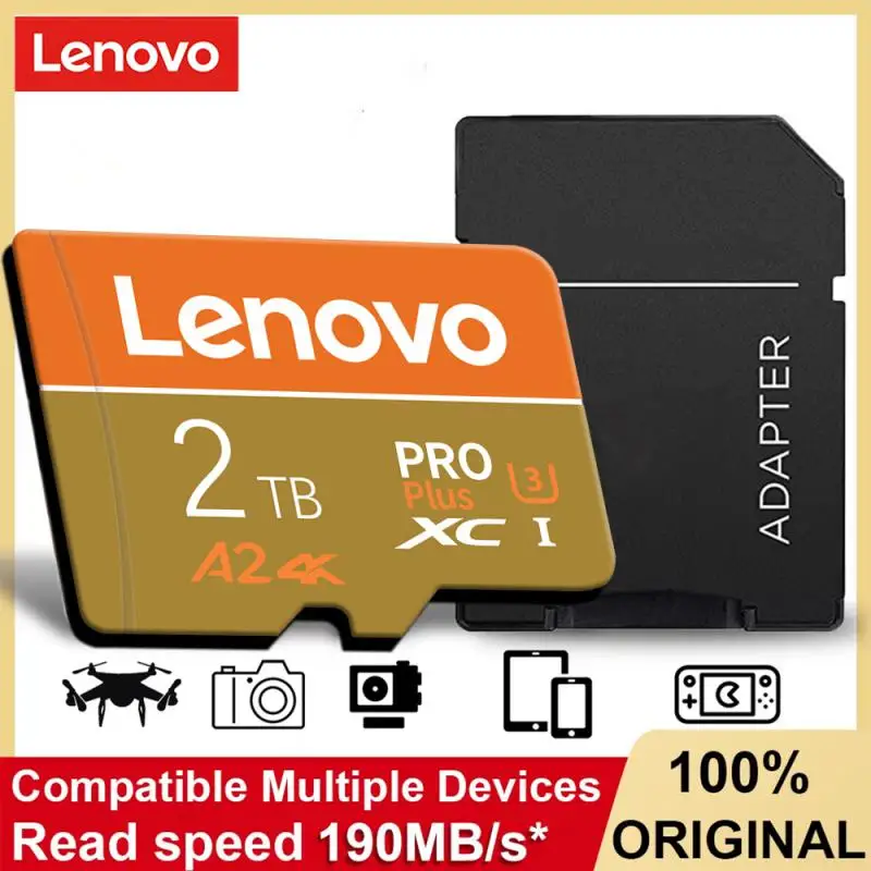 Lenovo 2TB SD Memory Card 128GB SD/TF Flash Card Mini SD Cards 1TB 512GB Micro TF SD Card 256GB For Phones Ps5 Drones Camera Ps4 